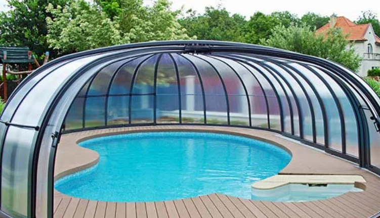 What are the advantages of motorized pool canopy