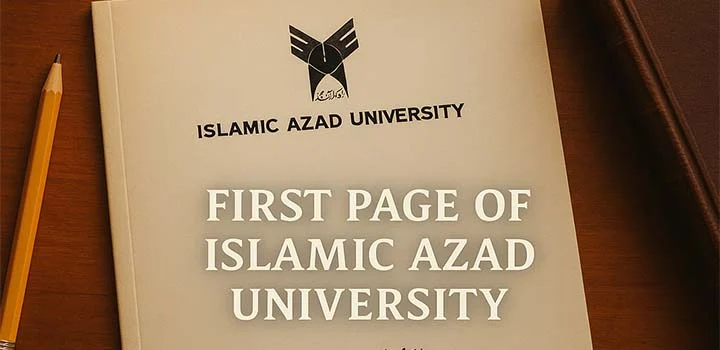 صفحه اول پایان نامه دانشگاه آزاد